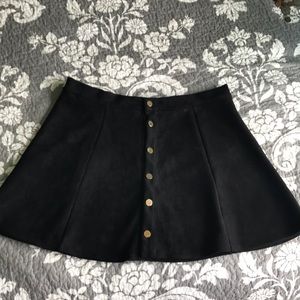 Faux Suede short skirt